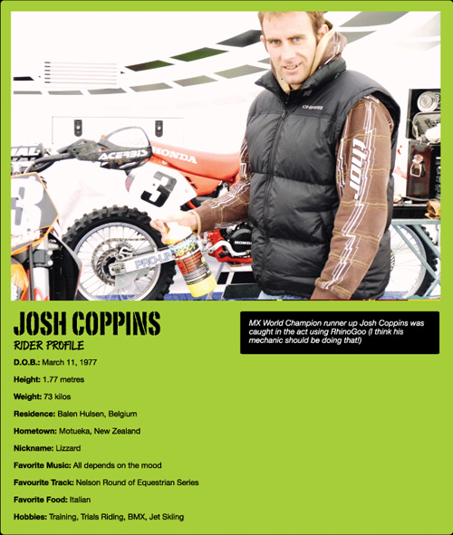 Josh Coppins Rhino Goo Endorsement